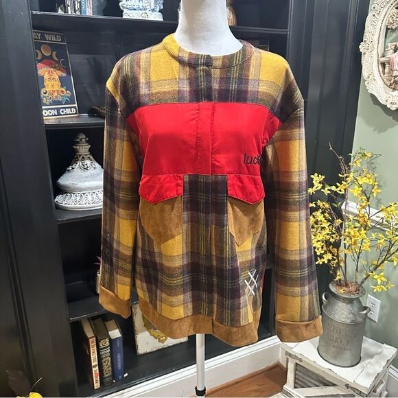 Lucid FC Plaid Wool Shirt Jacket Size Medium - Picture 1 of 14